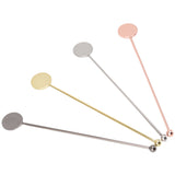 4pcs Stainless Steel Cocktail Layering Stick Coffee Beverage Stirrers Stick for Restaurants Milk Tea Shop - Rear View