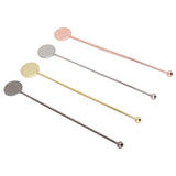 4pcs Stainless Steel Cocktail Layering Stick Coffee Beverage Stirrers Stick for Restaurants Milk Tea Shop - Close-Up Angle
