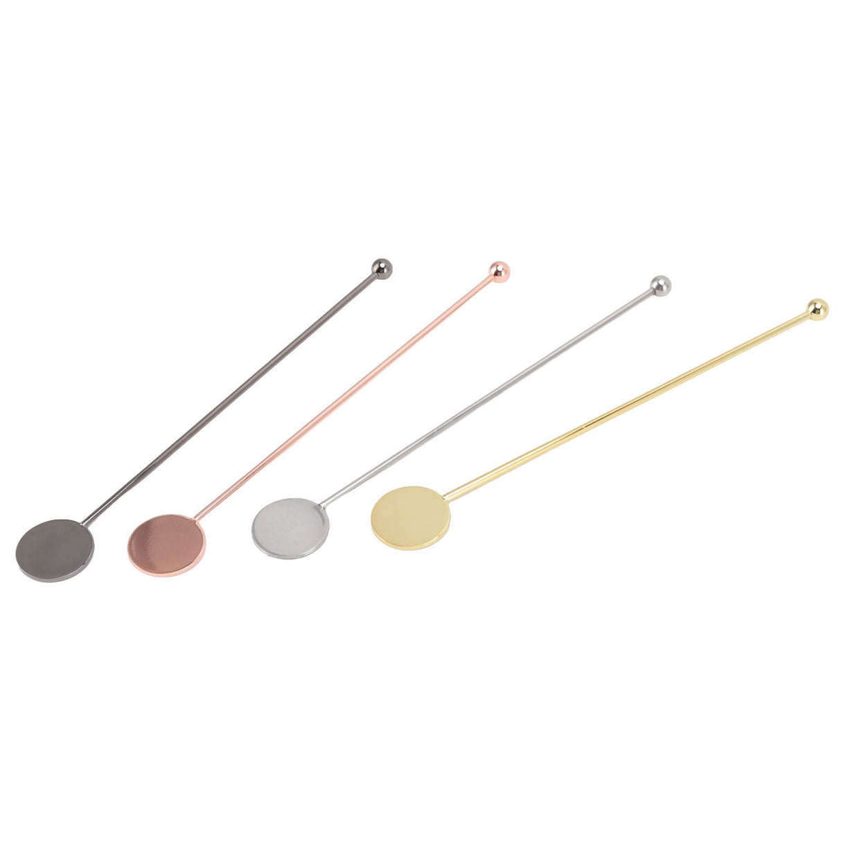 4pcs Stainless Steel Cocktail Layering Stick Coffee Beverage Stirrers Stick for Restaurants Milk Tea Shop