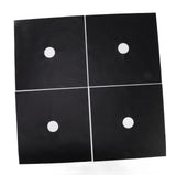 4Pcs Stove Burner Cover PTFE Coating Non Stick Gas Range Stove Top Protector Pad for Kitchen Cooking Black 27x27cm 0.1mm
