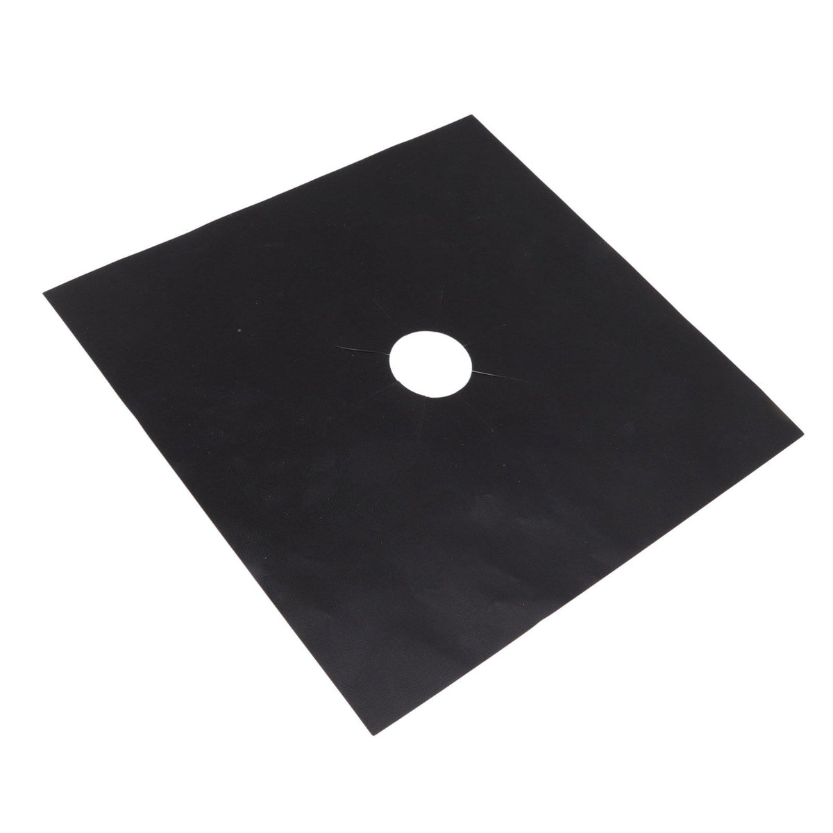 4Pcs Stove Burner Cover PTFE Coating Non Stick Gas Range Stove Top Protector Pad for Kitchen Cooking Black 27x27cm 0.1mm