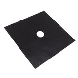 4Pcs Stove Burner Cover PTFE Coating Non Stick Gas Range Stove Top Protector Pad for Kitchen Cooking Black 27x27cm 0.1mm