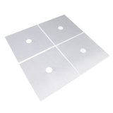 4Pcs Stove Burner Cover PTFE Coating Non Stick Gas Range Stove Top Protector Pad for Kitchen Cooking Silver 27x27cm 0.1mm