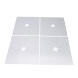 4Pcs Stove Burner Cover PTFE Coating Non Stick Gas Range Stove Top Protector Pad for Kitchen Cooking Silver 27x27cm 0.1mm - Side View