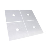 4Pcs Stove Burner Cover PTFE Coating Non Stick Gas Range Stove Top Protector Pad for Kitchen Cooking Silver 27x27cm 0.1mm