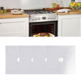 4Pcs Stove Burner Cover PTFE Coating Non Stick Gas Range Stove Top Protector Pad for Kitchen Cooking Silver 27x27cm 0.1mm