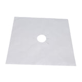 4Pcs Stove Burner Cover PTFE Coating Non Stick Gas Range Stove Top Protector Pad for Kitchen Cooking Silver 27x27cm 0.1mm - Extra Image