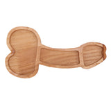 Aperitif Board Composite Wood Trumpet Shape Cooked Food Platter for Housewarming Gift Left - Close-Up Angle