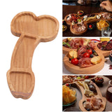 Aperitif Board Composite Wood Trumpet Shape Cooked Food Platter for Housewarming Gift Left - Extra Image