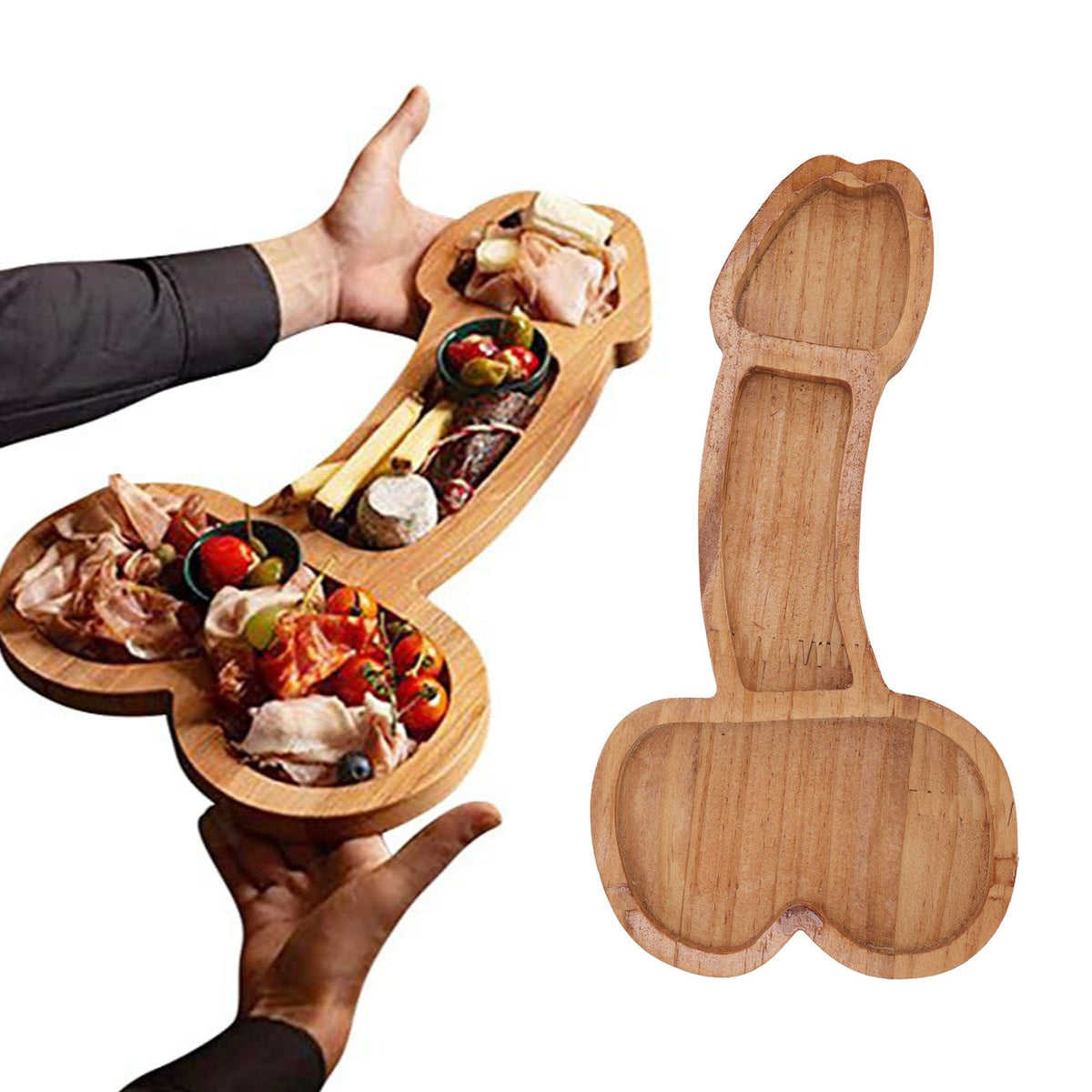 Aperitif Board Composite Wood Trumpet Shape Cooked Food Platter for Housewarming Gift Right
