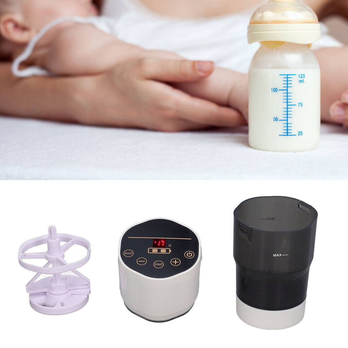 Smart Formula Mixer Pitcher Portable Baby Powder Mixing Pitcher USB Charging for Baby Infant