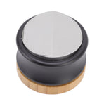 Coffee Distributor Stainless Steel Alloy Dual Head Adjustable Depth Coffee Leveler with Bamboo Base 53mm/2.09in
