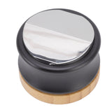 Coffee Distributor Stainless Steel Alloy Dual Head Adjustable Depth Coffee Leveler with Bamboo Base 58.5mm/2.3in - Front View