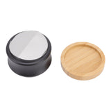 Coffee Distributor Stainless Steel Alloy Dual Head Adjustable Depth Coffee Leveler with Bamboo Base 58.5mm/2.3in - 45-Degree Angle