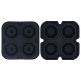 Pumpkin Ice Ball Mold 3D Pumpkin Shape Food Grade Silicone 4 Cells Easy Release Whiskey Ice Mold for Coffee Tea Cocktail Black