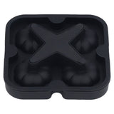 Pumpkin Ice Ball Mold 3D Pumpkin Shape Food Grade Silicone 4 Cells Easy Release Whiskey Ice Mold for Coffee Tea Cocktail Black