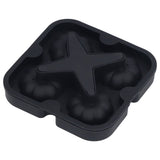 Pumpkin Ice Ball Mold 3D Pumpkin Shape Food Grade Silicone 4 Cells Easy Release Whiskey Ice Mold for Coffee Tea Cocktail Black