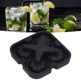 Pumpkin Ice Ball Mold 3D Pumpkin Shape Food Grade Silicone 4 Cells Easy Release Whiskey Ice Mold for Coffee Tea Cocktail Black - Extra Image