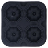 Pumpkin Ice Ball Mold 3D Pumpkin Shape Food Grade Silicone 4 Cells Easy Release Whiskey Ice Mold for Coffee Tea Cocktail Black