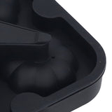 Pumpkin Ice Ball Mold 3D Pumpkin Shape Food Grade Silicone 4 Cells Easy Release Whiskey Ice Mold for Coffee Tea Cocktail Black