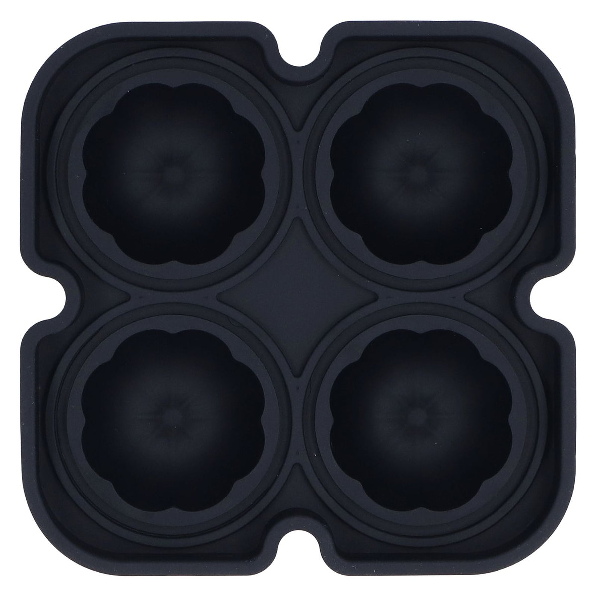 Pumpkin Ice Ball Mold 3D Pumpkin Shape Food Grade Silicone 4 Cells Easy Release Whiskey Ice Mold for Coffee Tea Cocktail Black