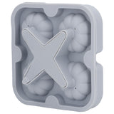 Pumpkin Ice Ball Mold 3D Pumpkin Shape Food Grade Silicone 4 Cells Easy Release Whiskey Ice Mold for Coffee Tea Cocktail Gray