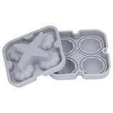Pumpkin Ice Ball Mold 3D Pumpkin Shape Food Grade Silicone 4 Cells Easy Release Whiskey Ice Mold for Coffee Tea Cocktail Gray - 45-Degree Angle