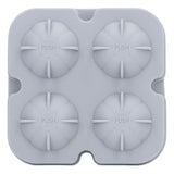 Pumpkin Ice Ball Mold 3D Pumpkin Shape Food Grade Silicone 4 Cells Easy Release Whiskey Ice Mold for Coffee Tea Cocktail Gray