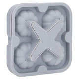 Pumpkin Ice Ball Mold 3D Pumpkin Shape Food Grade Silicone 4 Cells Easy Release Whiskey Ice Mold for Coffee Tea Cocktail Gray - Extra Image
