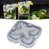 Pumpkin Ice Ball Mold 3D Pumpkin Shape Food Grade Silicone 4 Cells Easy Release Whiskey Ice Mold for Coffee Tea Cocktail Gray - Extra Image