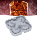 Pumpkin Ice Ball Mold 3D Pumpkin Shape Food Grade Silicone 4 Cells Easy Release Whiskey Ice Mold for Coffee Tea Cocktail Gray - Extra Image