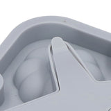 Pumpkin Ice Ball Mold 3D Pumpkin Shape Food Grade Silicone 4 Cells Easy Release Whiskey Ice Mold for Coffee Tea Cocktail Gray