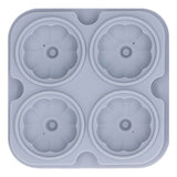 Pumpkin Ice Ball Mold 3D Pumpkin Shape Food Grade Silicone 4 Cells Easy Release Whiskey Ice Mold for Coffee Tea Cocktail Gray - Extra Image