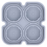 Pumpkin Ice Ball Mold 3D Pumpkin Shape Food Grade Silicone 4 Cells Easy Release Whiskey Ice Mold for Coffee Tea Cocktail Gray