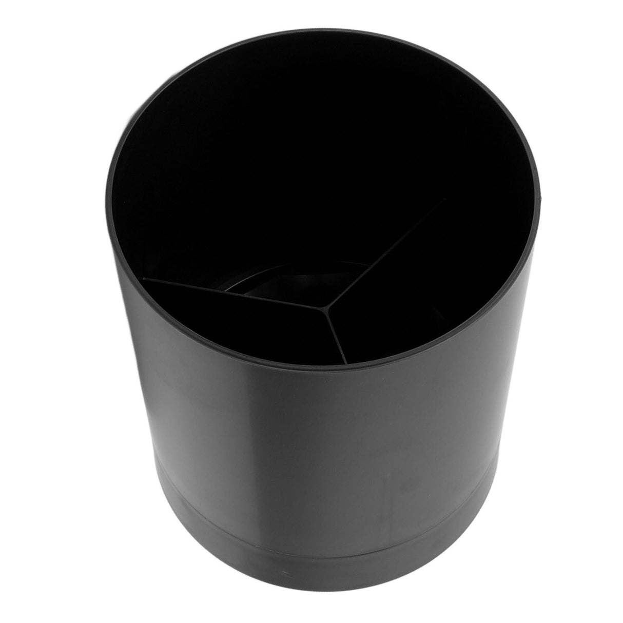 Utensil Holder 360 Degree Rotatable Simple Chopstick Basket Tableware Storage Container for Home Kitchen Black