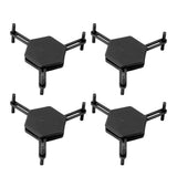 4Pcs Hexagonal Coaster Stylish Adjustable Multipurpose Hexagonal Coasters for Drinks and Small Objects Black