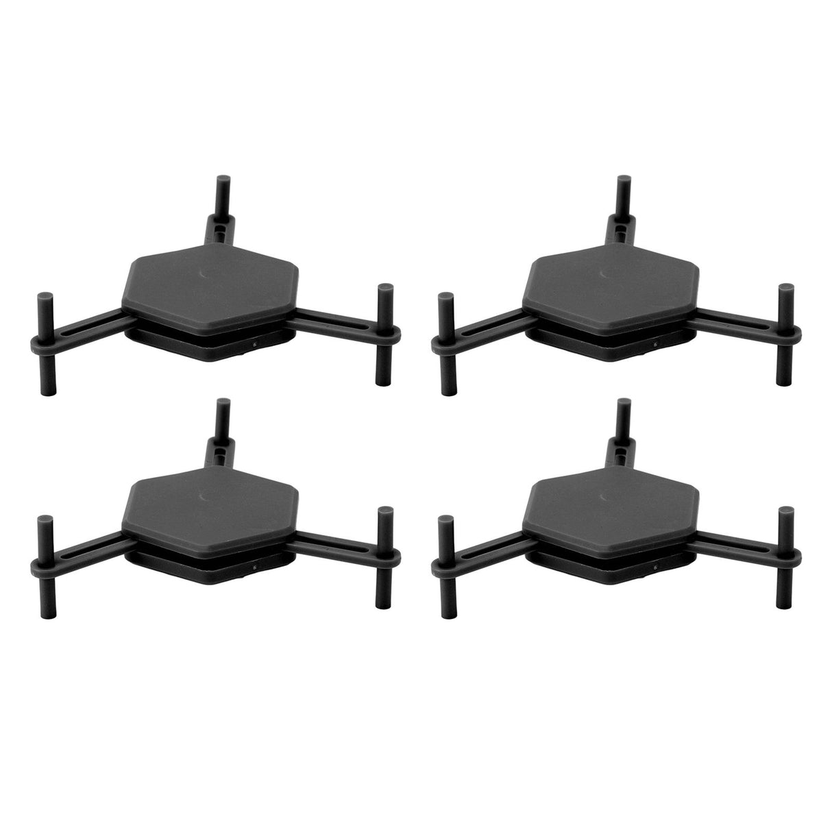 4Pcs Hexagonal Coaster Stylish Adjustable Multipurpose Hexagonal Coasters for Drinks and Small Objects Black