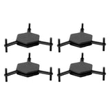 4Pcs Hexagonal Coaster Stylish Adjustable Multipurpose Hexagonal Coasters for Drinks and Small Objects Black - Side View