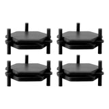 4Pcs Hexagonal Coaster Stylish Adjustable Multipurpose Hexagonal Coasters for Drinks and Small Objects Black