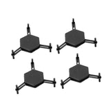 4Pcs Hexagonal Coaster Stylish Adjustable Multipurpose Hexagonal Coasters for Drinks and Small Objects Black - Extra Image