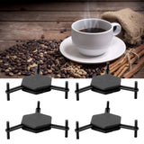 4Pcs Hexagonal Coaster Stylish Adjustable Multipurpose Hexagonal Coasters for Drinks and Small Objects Black