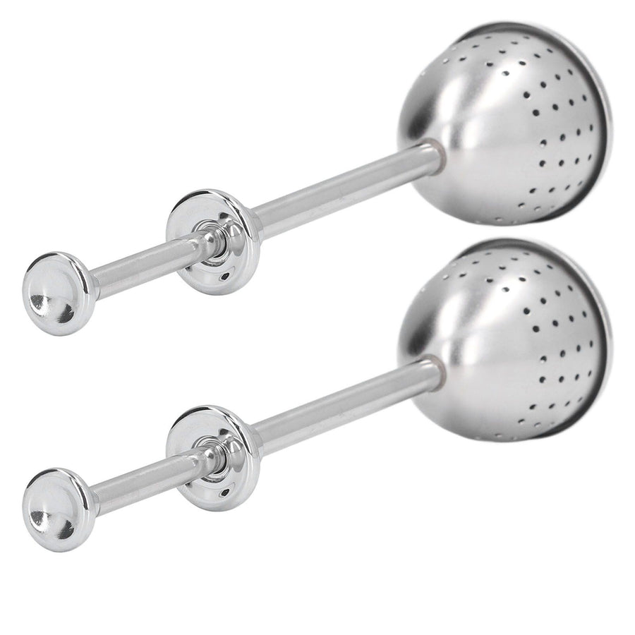 2Pcs Tea Strainer Long Handle Stainless Steel Infuser Filter Reusable Teapot Interval Diffuser