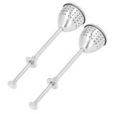 2Pcs Tea Strainer Long Handle Stainless Steel Infuser Filter Reusable Teapot Interval Diffuser