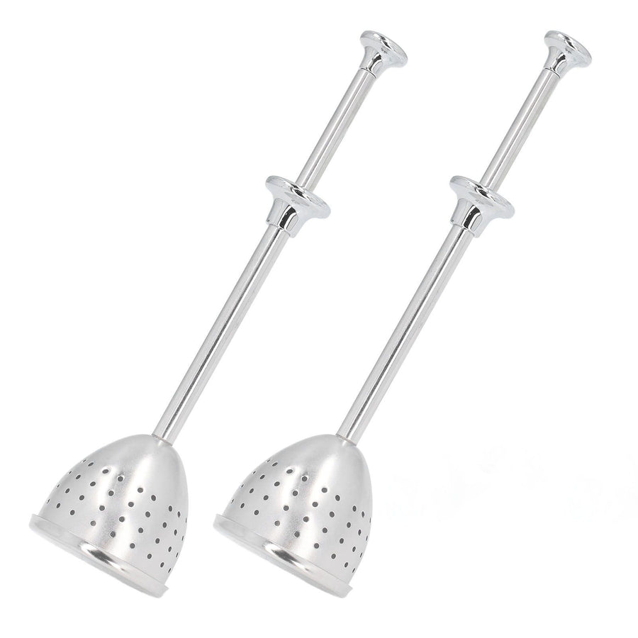 2Pcs Tea Strainer Long Handle Stainless Steel Infuser Filter Reusable Teapot Interval Diffuser