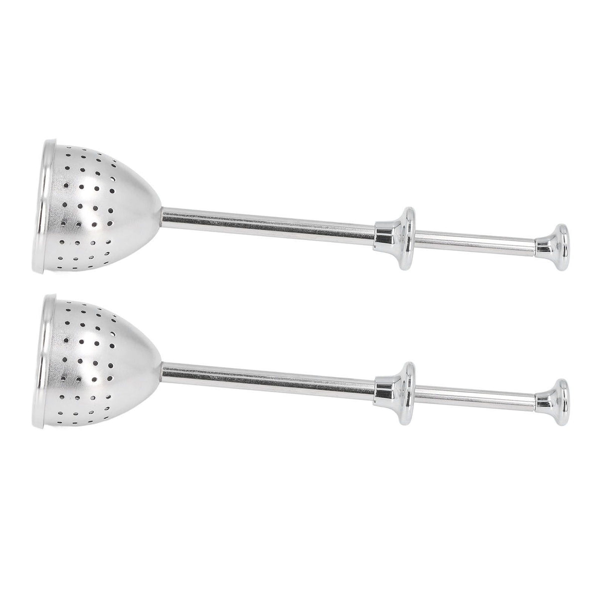 2Pcs Tea Strainer Long Handle Stainless Steel Infuser Filter Reusable Teapot Interval Diffuser