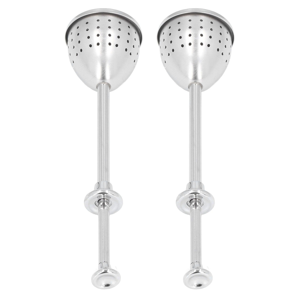 2Pcs Tea Strainer Long Handle Stainless Steel Infuser Filter Reusable Teapot Interval Diffuser