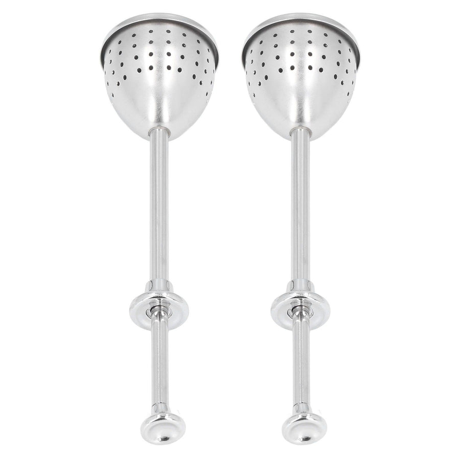2Pcs Tea Strainer Long Handle Stainless Steel Infuser Filter Reusable Teapot Interval Diffuser