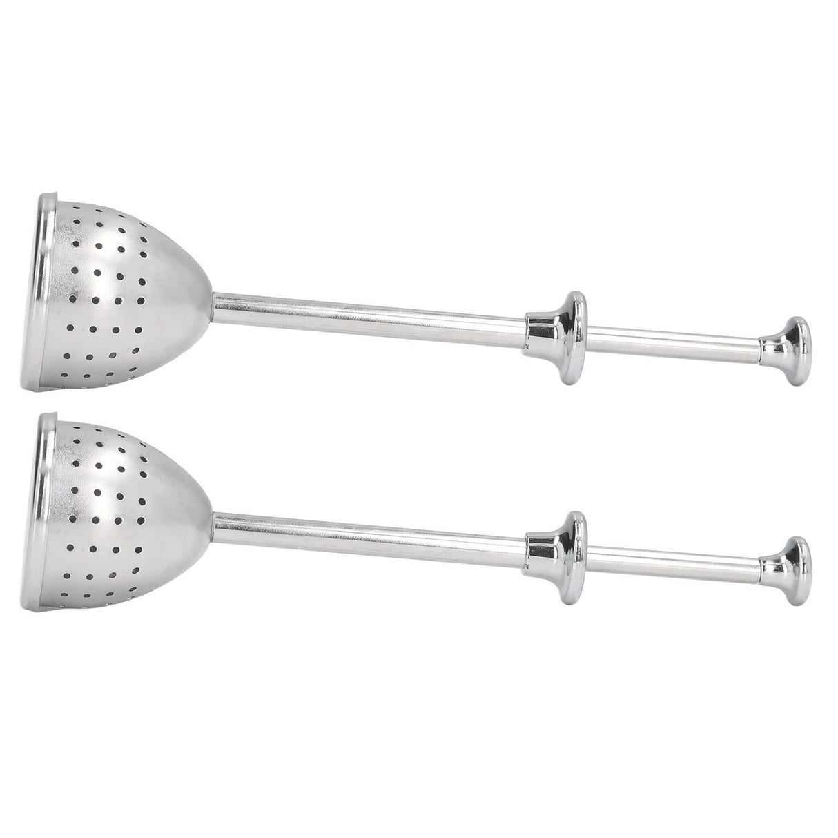 2Pcs Tea Strainer Long Handle Stainless Steel Infuser Filter Reusable Teapot Interval Diffuser