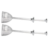 2Pcs Tea Strainer Long Handle Stainless Steel Infuser Filter Reusable Teapot Interval Diffuser - Extra Image
