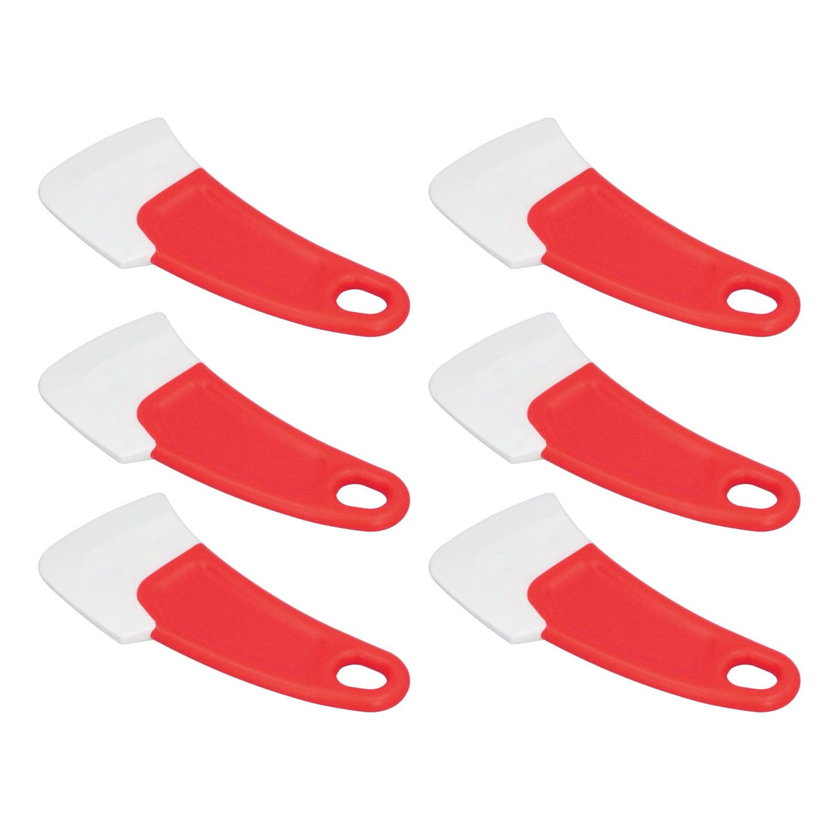 10 Pcs Silicone Spatula Flexible Hook Hole Design PP Handle Kitchen Silicone Spatula for Cake Pasta Baking Cooking Red